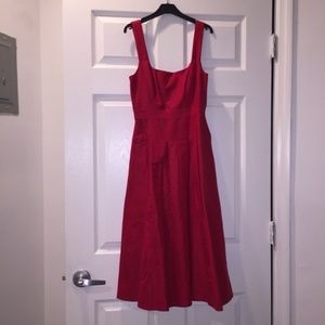 Silk Pleated A-line dress in faille J Crew NTW 10